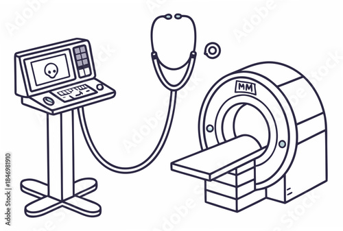 Medical Diagnostics Equipment Icon Flat Vector W (3) Vector Icon