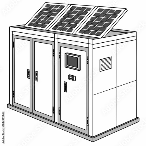 Solar panel array on modular unit renewable energy