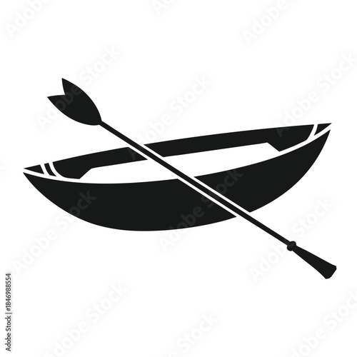 canoe paddle vector
