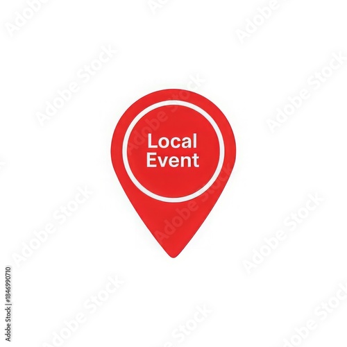 Free Download Red Local Event pin icon for location-based activities and community gatherings - GFXLoad