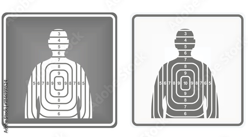 Shooting range sign. vector illustration