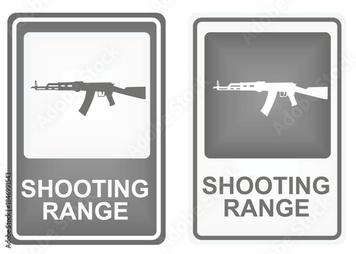 Shooting range sign. vector illustration