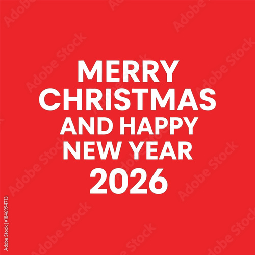 Merry christmas and happy new year 2026 greeting