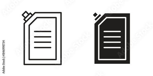 Doys collection Silhouette flat icon design element.pouch icon element in flat simple style. Thin stroke editable icons