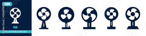Modern fan icon set illustration
