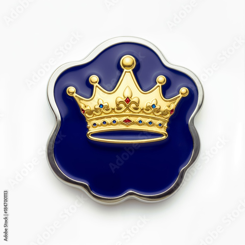 badge with a golden crown