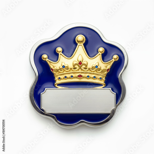 badge with a golden crown