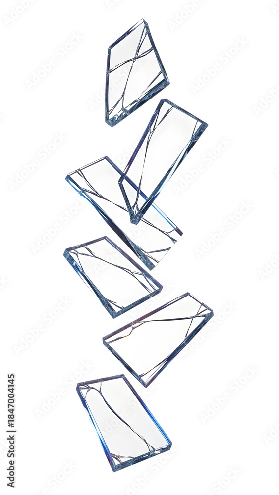 Obraz premium Five sealed envelopes isolated on transparent background