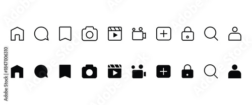 ui app interface icon set