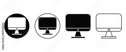 computer monitor icon vector
