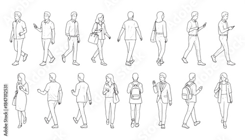 People Silhouettes for Architecture and Urbanism Vector
