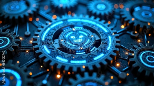 Gear ring device decoration technology art zone