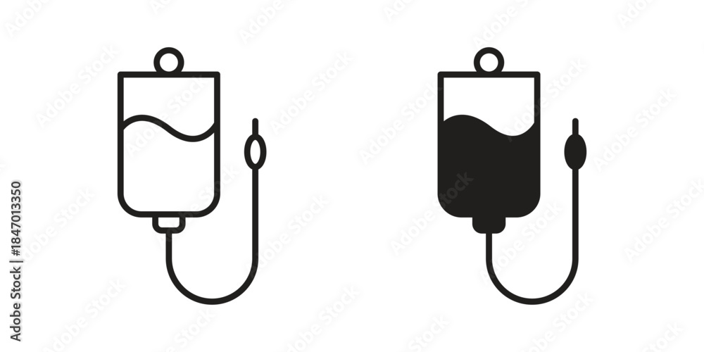 Fototapeta premium Perfusion icon element in flat simple style. Thin stroke editable icons