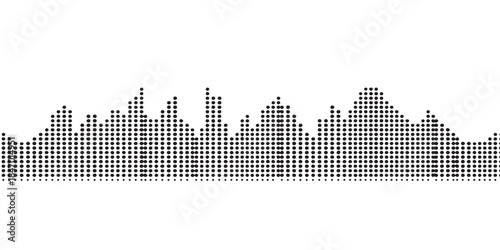 A sleek vector illustration of a modern city skyline at night featuring downtown skyscrapers and urban architecture silhouettes against a dark metropolis landscape