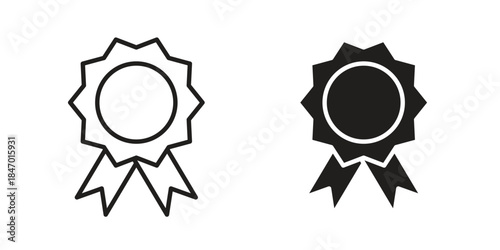 Recognition icon element in flat simple style. Thin stroke editable icons