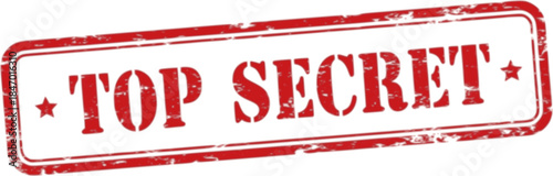 Top secret classified stamp. Red grunge icon stamp illustration vector
