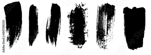 Paint grunge backgrounds, brushstrokes stock illustration