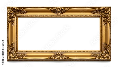 Luxury vintage gold frame with decorative details