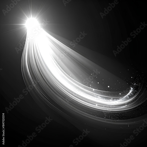 Soft white light glow effect, smooth fading light, realistic lighting overlay