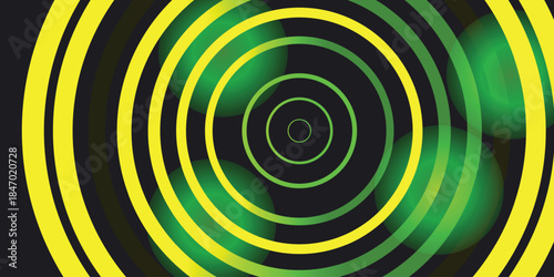 Abstract background  Neon green circles abstract pattern background Vector Illustration