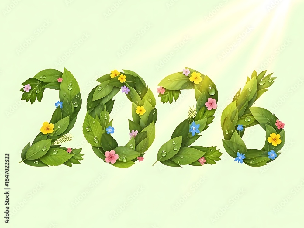 Fototapeta premium Nature Welcomes the New Year 2026