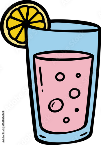 Lemonade Drink Hand Drawn