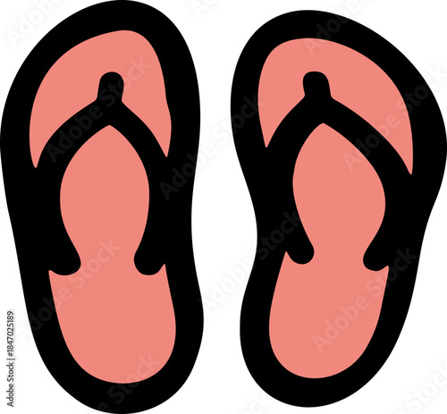 Flip Flops Doodle Icon