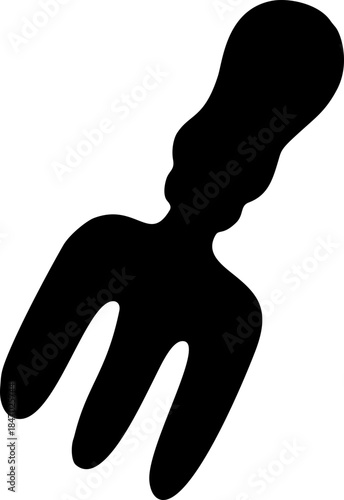 Hand Rake Doodle Icon