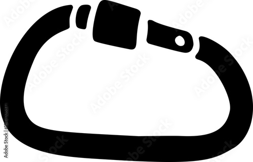 Carabiner Doodle Hand Drawn