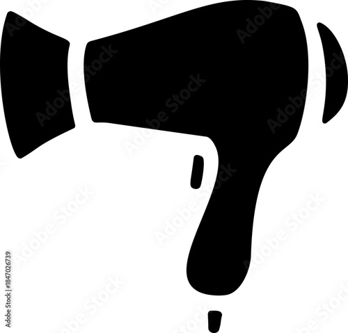 Hairdryer Doodle Hand Drawn