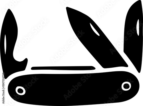 Pocket Knife Hand Drawn