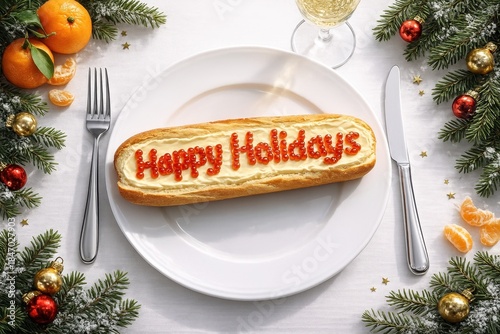 Festive holiday dessert featuring 