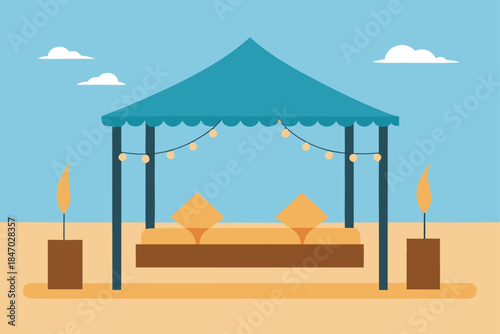 vector-beach-cabana-soft-lights-cozy-cushions