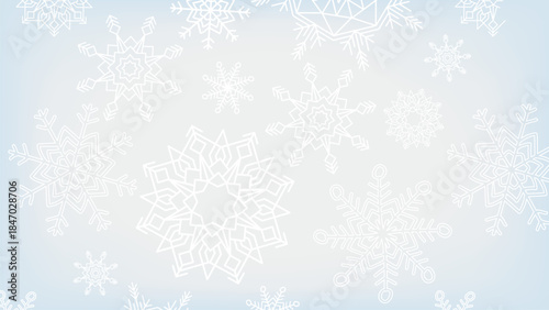 Festive Red Christmas Snowflakes Background Vector Graphic Design Template for Winter Holiday Wallpaper