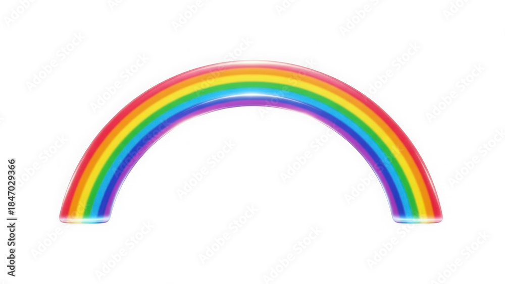 Fototapeta premium Vibrant rainbow arc with bright colors on black background