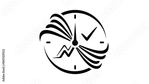 A stylized compass graphic with a rising line graph and a checkmark, symbolizing progress and accuracy.