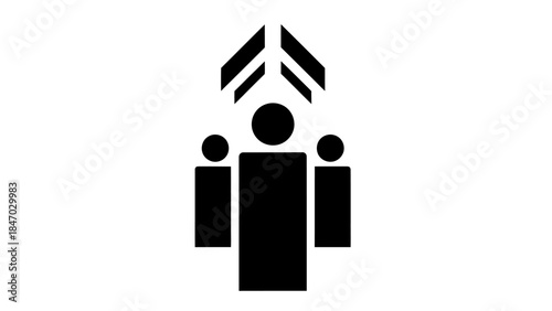 Teamwork concept, unity and collaboration : Symbolic illustration of unity, showcasing a group of individuals working together, symbolizing teamwork and collaboration in a visual format.