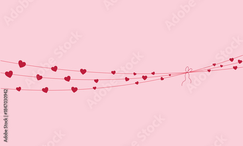 vector illustration of pink background with hearts for love and lovely day