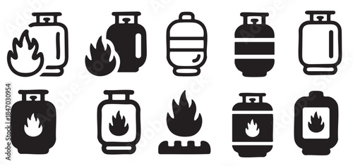 vector illustration of gas cylinder 