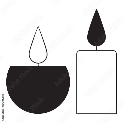 vector illustration of candle 
