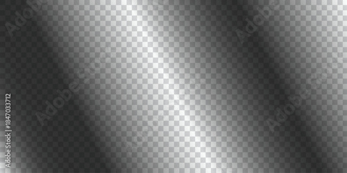 Abstract Silver Metallic Texture with Diagonal Light Glare and Polished Chrome Reflections
