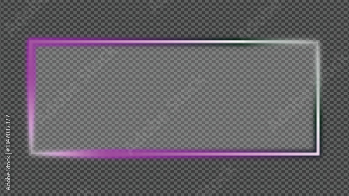 Glowing rectangle with purple gradient border on dark background