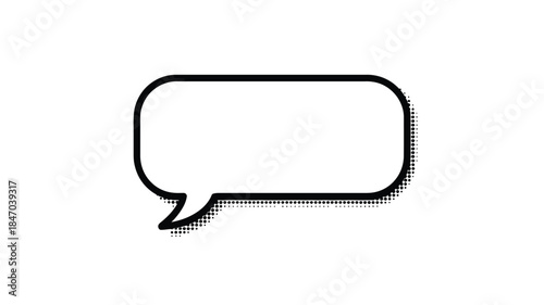 Speech bubble icon for dialogue presentation