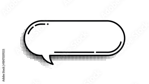 Modern speech bubble for dialogue and communication needs
