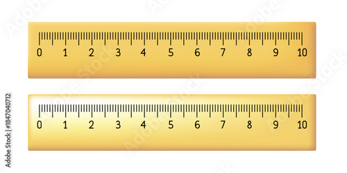 Yardstick icon set. Measuring ruler. Vector clipart isolated on white background.