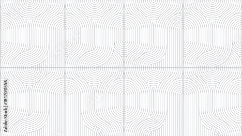 Modern geometric pattern with wavy lines and shapes