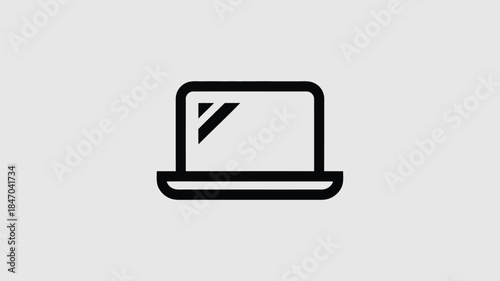 Modern laptop icon with simple design