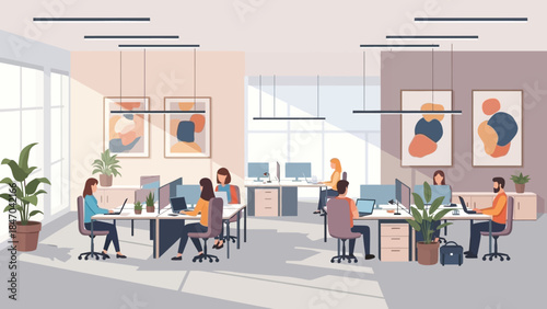 A calm and simple scene showing a peaceful moment with gentle colors and a relaxed atmosphere