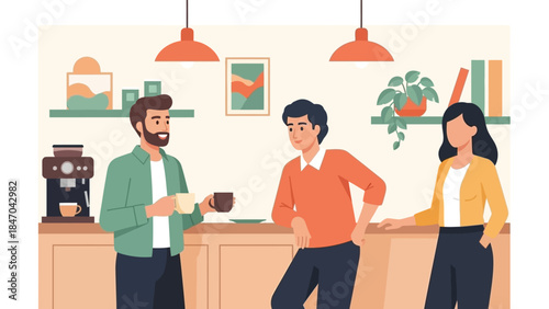 A calm and simple scene showing a peaceful moment with gentle colors and a relaxed atmosphere