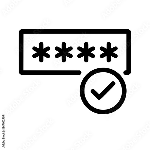 Password input field with successful validation checkmark icon
